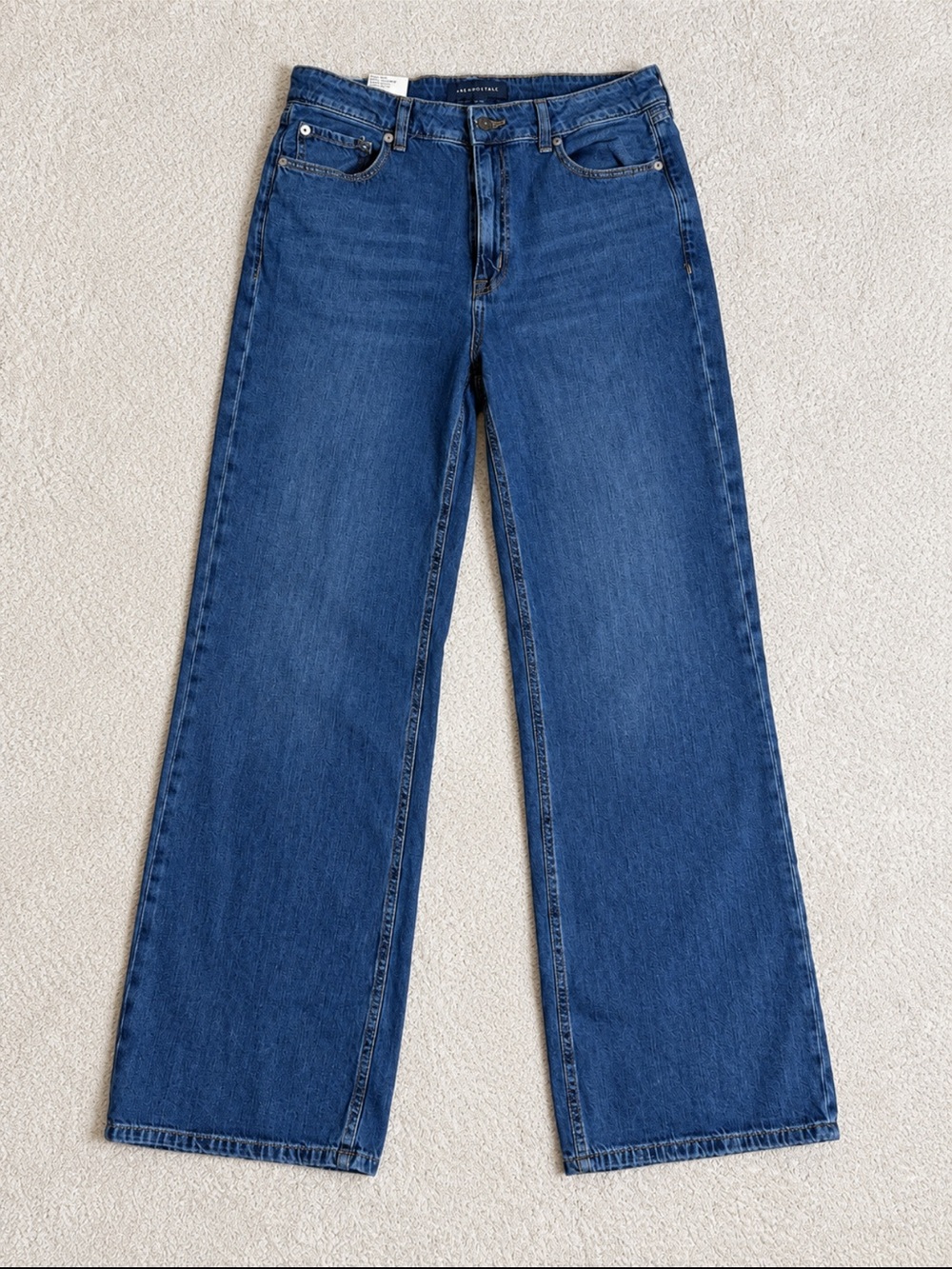 High-Rise Wide-Leg Jeans in Deep Blue Wash